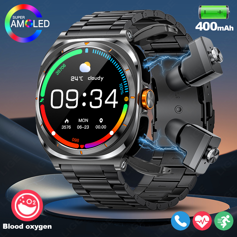 LIGE 2025 Watch Wireless Earph - Do Oxygen Meter 评论和价格