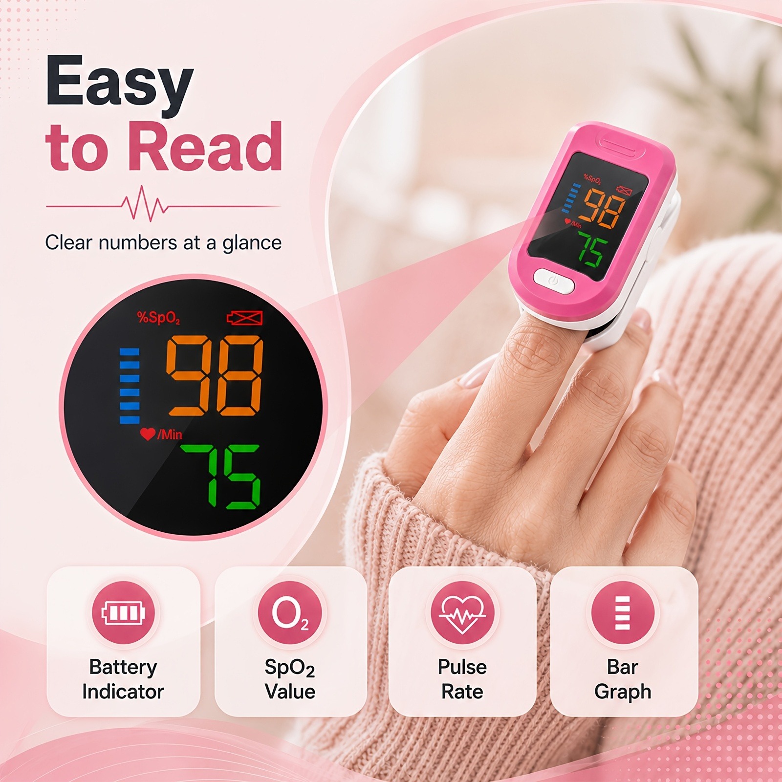 Fingertip Pulse Oximeter SpO2  - Do Oxygen Meter 评论和价格