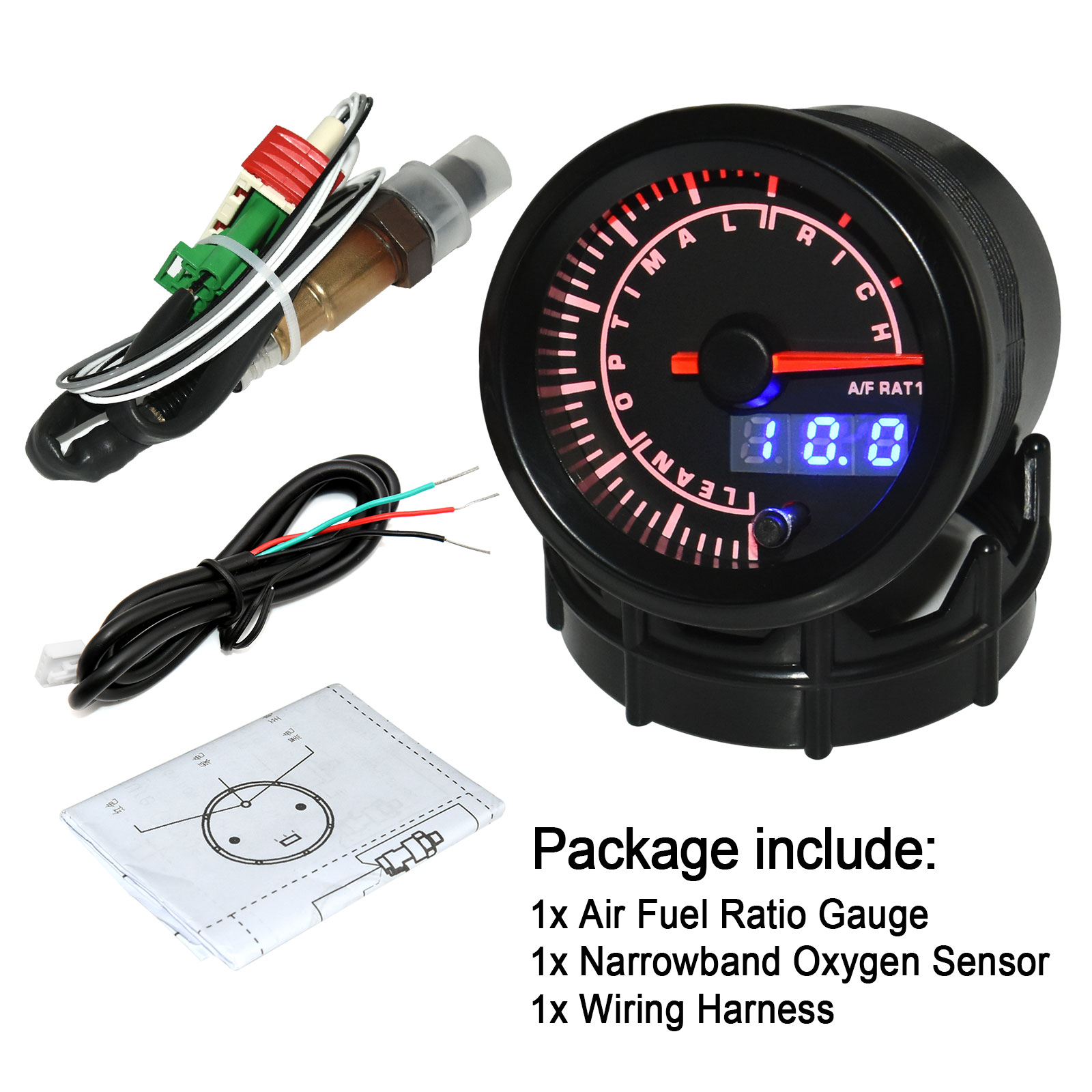 A 52mm Narrowband Air Fuel Rat - Do Oxygen Meter 评论和价格